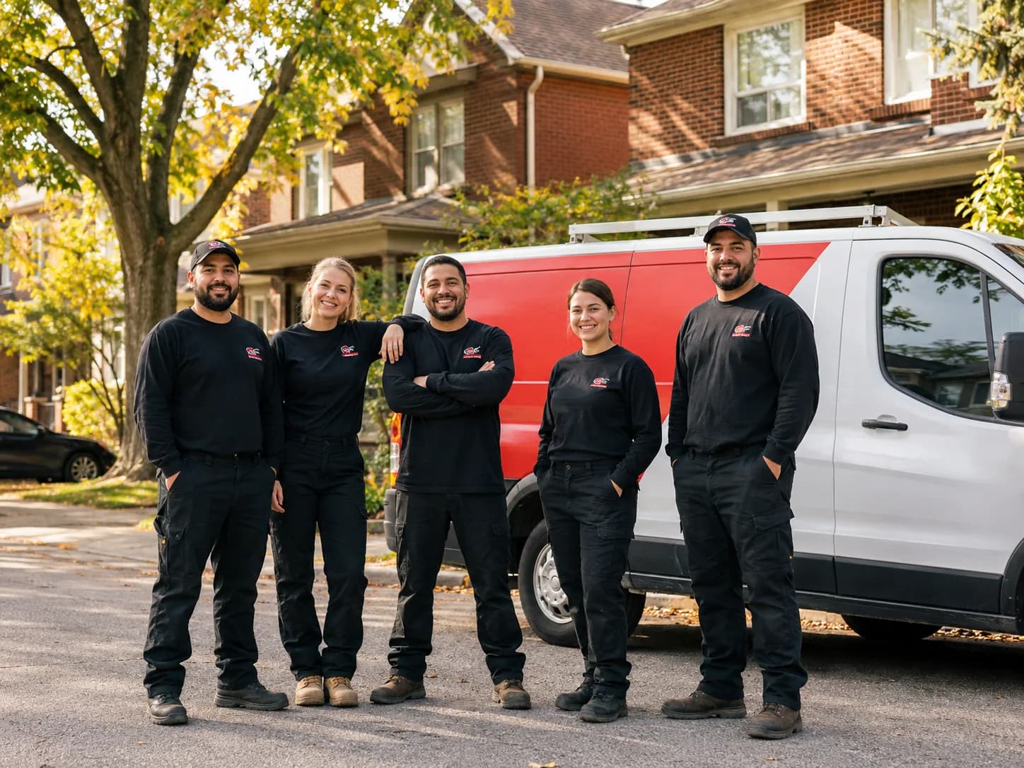 The Restoration Services GTA crew standing with their trucks and equipment, ready to respond across the Greater Toronto Area